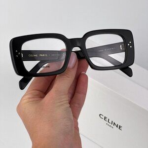 Celine 3 DOTS CL50163I Eyeglasses –  Black Rectangle Frame | Model 001